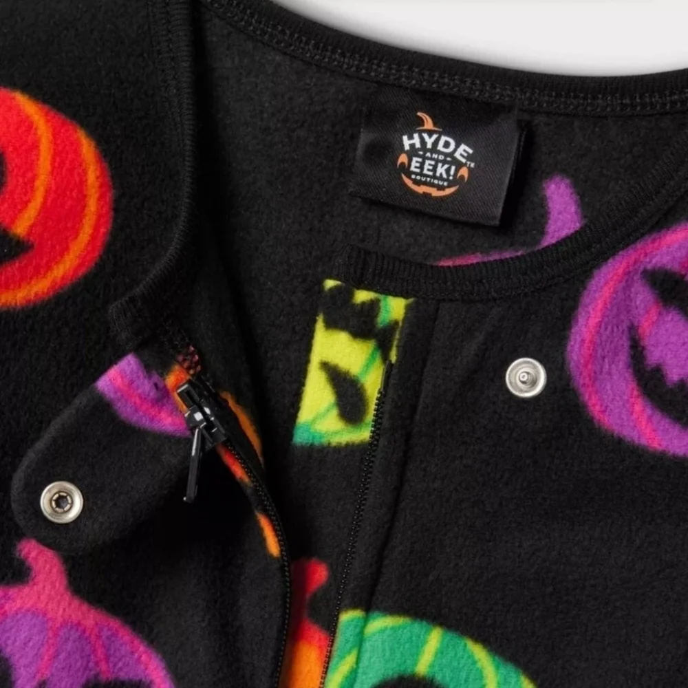 NWT Baby Boys Girls Hyde and Eek! Halloween Fleece Sleeper Size 3/6 Months New